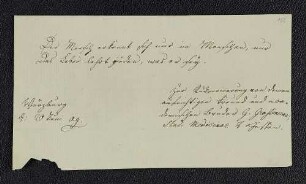 G... Grossmann. – Würzburg, 20.06.1809