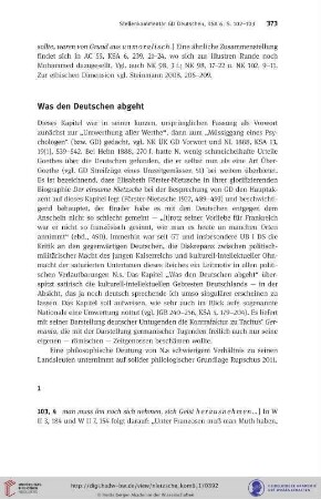 Was den Deutschen angeht