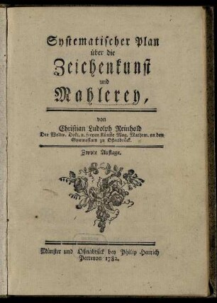 Systematischer Plan über die Zeichenkunst und Mahlerey