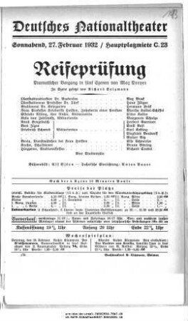 Reifeprüfung
