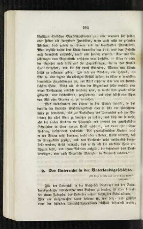 ¬Der¬ Unterricht in der Vaterlandsgeschichte