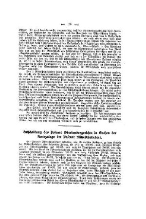 Entscheidung des Posener Oberlandesgerichts in Sachen der Amtszulage der Posener Mittelschullehrer