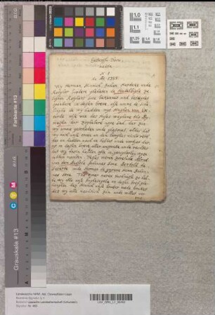 Die Söhne des (+) Rotger v. Heidelbeck, Hermann, Heinrich, Johann, Hardeke und Rotger, verzichten gg. Hugo v. Exter auf Ansprüche an einem Haus zu Biemsen und stellen Alrad v.d. Bussche, Johanns Sohn, Berthold Schwartz u. Hermann de Gogreve als Sühneleute. Knappe Hugo v. Exter überträgt mit Zustimmung seiner Frau Gredeke dem Kord Bodesraddernich auf vier Jahre sein Salzhaus zu Salzuflen zu Meierstatt. Hugo v. Exter und seine Frau verkaufen ihr mit verschiedenen Zinsen belastet Haus nebst Hof (in Herford ?) an Johann v. Exter für eine ungen. Summe. Knappe Friedrich v. Exter erklärt, wg. einer Summe von 200 gfl. mit seinem Vetter Albert v. Exter Feind des Mindener Bischofs geworden zu sein und dass sich der Vetter Heidenreich v. Exter aus der Fehde zurückgezogen hat. Knappe Heidenreich v. Exter verpfändet mit seiner Frau Margarete dem Hermann zu Lockhausen für 6 Mark Hf. Pfg. 2 Ort Land auf dem Heyenloo.