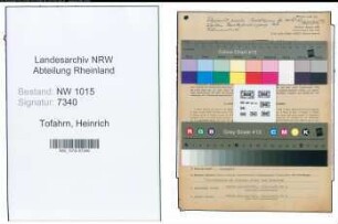 Entnazifizierung Heinrich Tofahrn , geb. 03.11.1905 (Fuhrunternehmer)