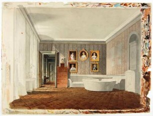 Zimmer in Schloss Wachwitz mit Biedermeier-Sekretär