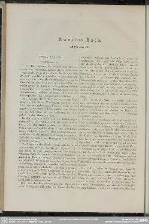 Zweites Buch. Dynamik