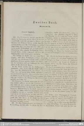 Zweites Buch. Dynamik