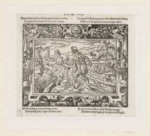 Gleichnis vom Sämann, aus: "Biblische Figuren deß Neuwen Testaments", Frankfurt am Main 1562, S. b4 verso