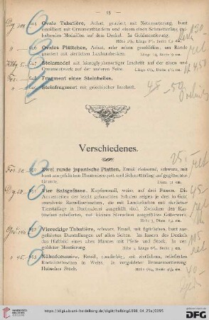 Verschiedenes (Nr. 650-670)