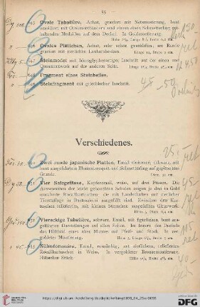Verschiedenes (Nr. 650-670)