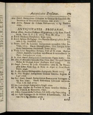 171-182, Antiquitates Profanae. - Numismatica.