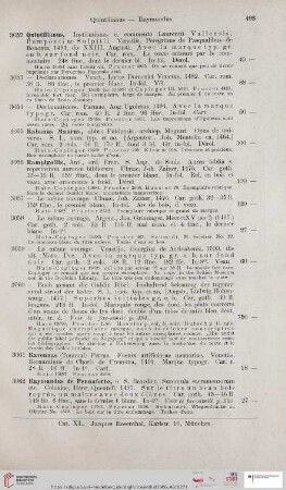 [Rabanus Maurus - Rufinus] (Nr. 3055 - 3101)