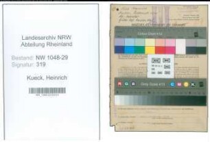 Entnazifizierung Heinrich Kueck , geb. 06.01.1888 (Beamter)