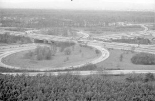 Frankfurter Autobahnkreuz, Ausschnitt von Südosten