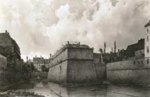 Leypold, Karl Julius : Die im Jahre 1820 abgebrochene Bastion "Mercur" zu Dresden, Gemälde