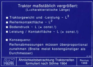 Ähnlichkeitsbetrachtung Traktorreifen formuliert nach Söhne 1964