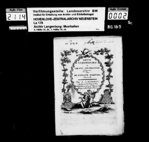 Ignaz Pleyel: Deux / Simphonies / A / Grand Orchestre / Composées / par / Mr I. Pleyel / Oeuvre IV Berlin, J.J. Hummel / et aux Adresses ordinaires.