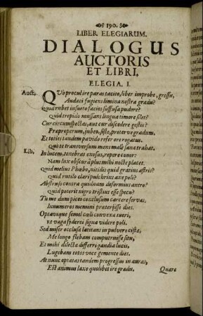 Liber Elegiarum. Dialogus Auctoris Et Libri