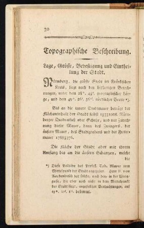 Lage, Größe, Bevestigung und Eintheilung der Stadt.
