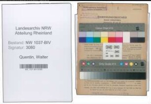 Entnazifizierung Walter Quentin , geb. 11.02.1892 (Postrat)
