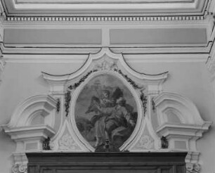 Johannes der Evangelist betet den Engel der Offenbarung an