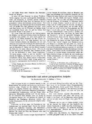 Vom Lesebuche und seiner pädagogischen Aufgabe : (Schluß)