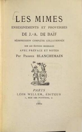 Les mimes : enseignements et proverbes, 2