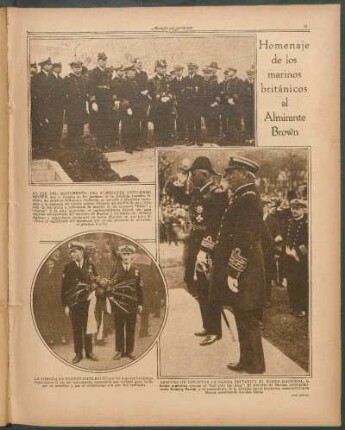 Homenaje de los marinos británicos al Almirante Brown [Fotografías]
