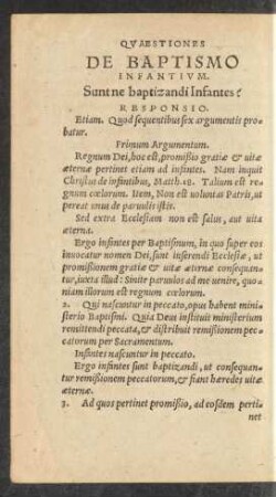 De Baptismo Infantium.