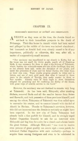 Chapter IX. Hideyoshi's reduction of Kyushu and Christianity