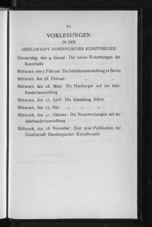 Vorlesungen