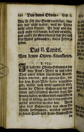 Das II. Capitel. Von denen Ohren-Krankheiten.