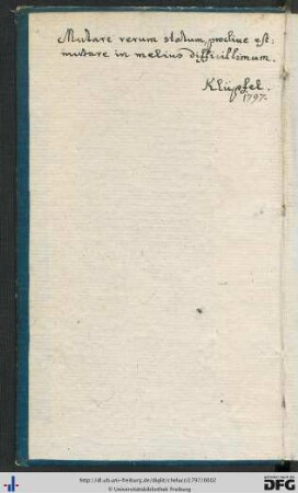 Eintrag von Engelbert Klüpfel.