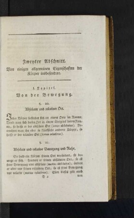 [Allgemeine Naturlehre.] Zweyter Abschnitt.