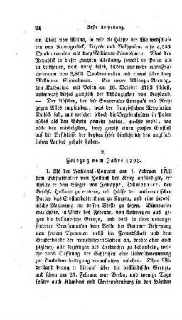 2. Feldzug vom Jahre 1793