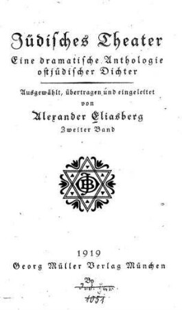 In: Jüdisches Theater ; Band 2