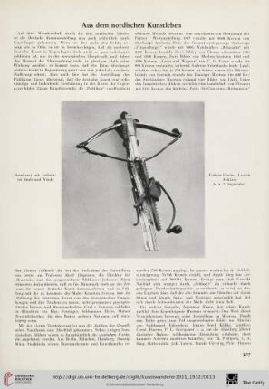Aus dem nordischen Kunstleben / Londoner Kunstschau / Kunstauktionen / Berliner Kunstsausstellungen / Ein neuer Lexikontyp / Aus der Kunstwelt / 250 Jahre Böttger / Neue Kunstbücher