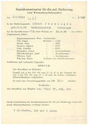 Bausinger, Albert