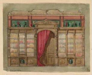 Herrenzimmerdekoration Monatskonkurrenz April 1878: Aufriss einer Wand