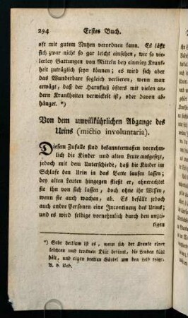 294-298, Von dem unwillkührlichen Abgange des Urins (mictio involuntaria)