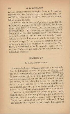 Chapitre XIV. De la plaisanterie anglaise