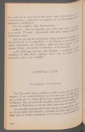 Capítulo LXXII - El pequeño Don Quijote