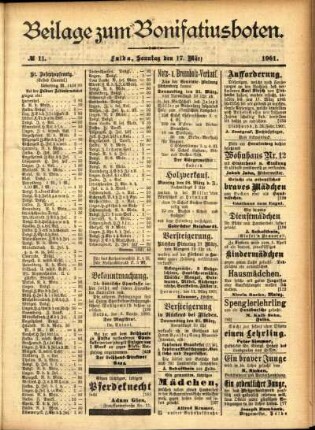 Zweite Ausgabe vom Sonntag, den 17. März 1901.