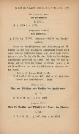 Neunter Titel. Von den Pflichten und Rechten des Adelsstandes