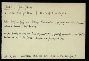 Glass, Joh. Jacob
