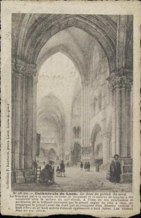 Cathédrale de Laon. La Rose du portail du nord.