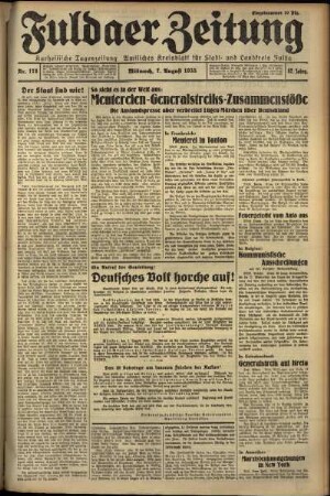 Ausgabe vom Mittwoch, den 07. August 1935.