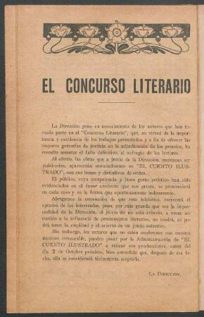 El concurso literario