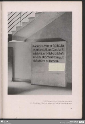 Wandbeschriftung im Haus des Deutschen Roten Kreuzes