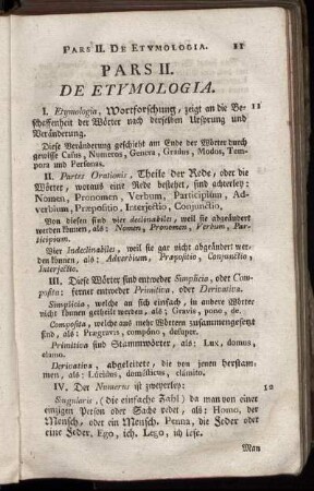 Pars II. De Etymologia.
